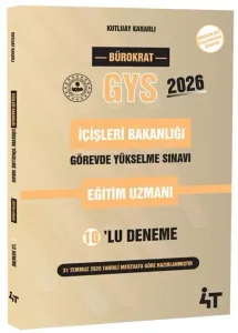 4T Yayınları 2026 GYS İçişleri Bakanlığı Eğitim Uzmanı 10'lu Deneme