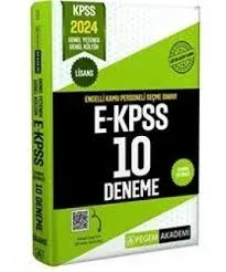 PEGEM 2024 E-KPSS ENGELLİ KAMU PERSONELİ SEÇME SINAVI TAMAMI ÇÖZÜMLÜ 10 DENEME (