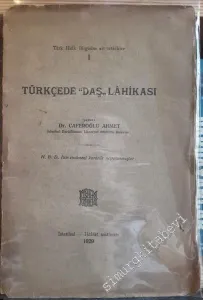 Türkçede “Daş” Lahikası  -        1929