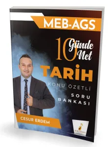 Pelikan Yayınları MEB - AGS 10 Günde 10 Net Tarih Konu Özetli Soru Bankası