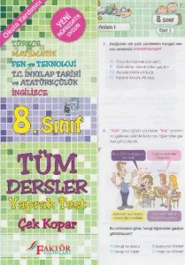 Faktör 8. Sınıf Tüm Dersler Yaprak Testler