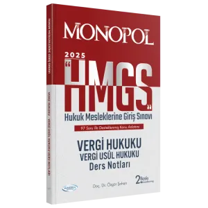 MONOPOL HMGS Vergi Hukuku Vergi Usul Hukuku Ders Notları