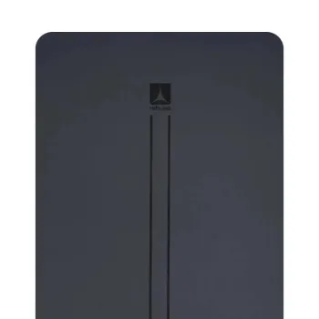 Çift Çizgi Tasarımlı 5mm Kauçuk Yoga Pilates Mat Siyah