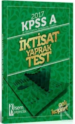 2017 KPSS A Grubu İktisat Çek Kopart Yaprak Test