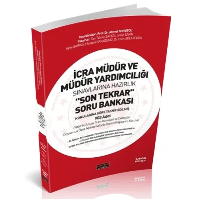 İcra Müdür ve Müdür Yardımcılığı Son Tekrar Soru Bankası 5.BASKI