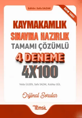 Kaymakamlık Sınavına Hazırlık Tamamı Çözümlü 4 Deneme Safa Sazak Kaymakamlık Sınavına Hazırlık Tamamı Çözümlü 4 Deneme Safa Sazak