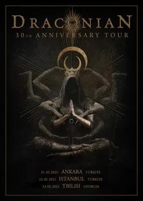 Draconian - 30th Anniversary Tour Poster (Lütfen Ürün Açıklamasını Okuyunuz!)