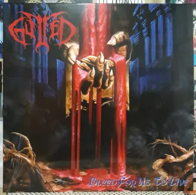 Gutted ‎– Bleed For Us To Live (Triple Stripe , Blue / Black / Red Vinyl) LP