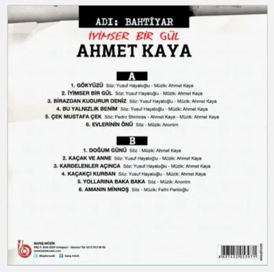 Ahmet Kaya - Adı Bahtiyar LP Ahmet Kaya - Adı Bahtiyar LP