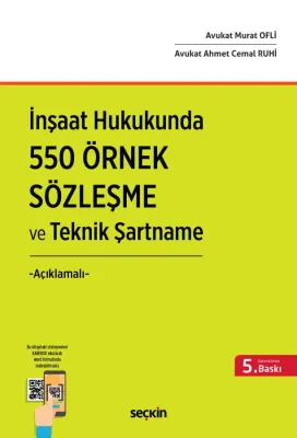 İnşaat Hukukunda  550 Örnek Sözleşme ve Teknik Şartname