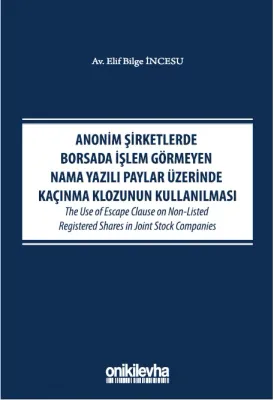 Anonim Şirketlerde Borsada İşlem Görmeyen ;Nama Yazılı Paylar Üzerinde Kaçınma Klozunun Kullanılması