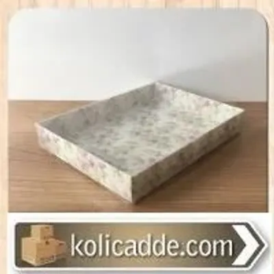 Asetat Kapaklı Altı Sümbül Desenli Kutu 15x20x5 cm
