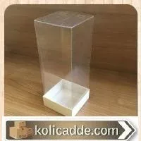 Asetat Kapaklı Beyaz Kutu 5,5x5,5x14 cm.