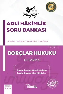İmtiyaz Borçlar Hukuku Genel Hükümler-Özel Hükümler Soru Bankası Ali S İmtiyaz Borçlar Hukuku Genel Hükümler-Özel Hükümler Soru Bankası Ali S