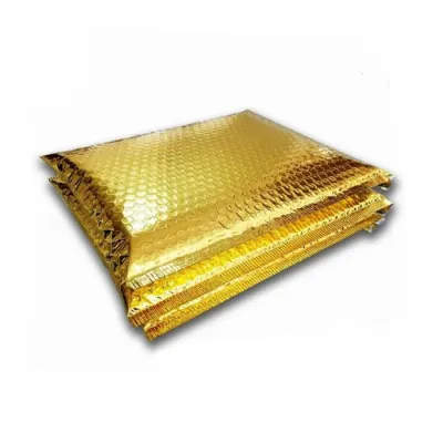 Metalize Gold Balonlu Poşet 10x15 cm. +5 cm. Kapak ve Bant Metalize Gold Balonlu Poşet 10x15 cm. +5 cm. Kapak ve Bant