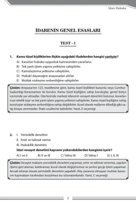 İdare Hukuku- İdari Yargılama Usul Hukuku Soru Bankası Metin Kaya İdare Hukuku- İdari Yargılama Usul Hukuku Soru Bankası Metin Kaya