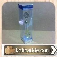 İki Taraf Gümüş Kutulu Asetat Kutu 5x5x20 cm