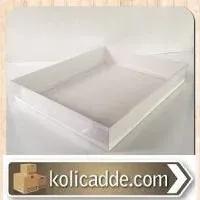 Beyaz Asetat Kutu 26x33x5 cm
