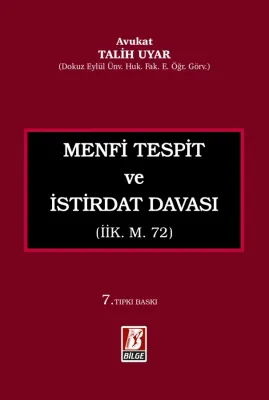 Menfi Tespit İstirdat Davası 7.BASKI