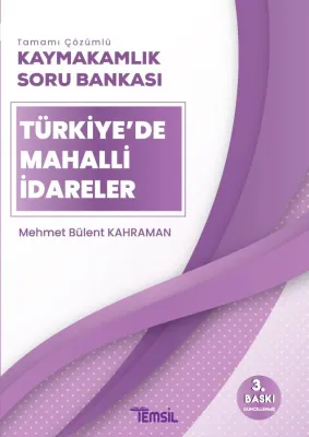 Kaymakamlık Soru Bankası Türkiye'de Mahalli İdareler Mehmet Bülent Kah Kaymakamlık Soru Bankası Türkiye'de Mahalli İdareler Mehmet Bülent Kah