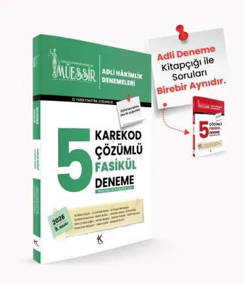 Müessir Adli Hakimlik Denemeleri- KAREKOD- CEVAPLI / 2026