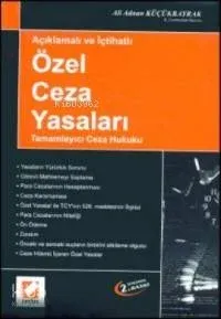Özel Ceza Yasaları (Tamamlayıcı Ceza Hukuku)
