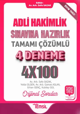 Adli Hakimlik Sınavına Hazırlık Tamamı Karekod Çözümlü 4 Deneme Safa S Adli Hakimlik Sınavına Hazırlık Tamamı Karekod Çözümlü 4 Deneme Safa S