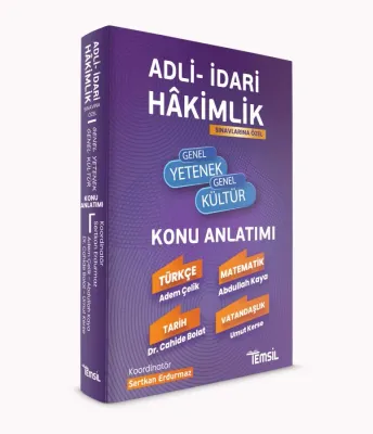 Adli-İdari Hâkimlik Genel Yetenek- Genel Kültür  Konu Anlatımı