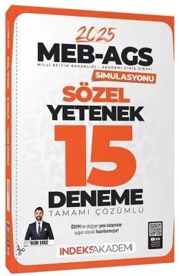 2025 MEB-AGS Simülasyonu Sözel Yetenek 15 Deneme Çözümlü Berk Ekici