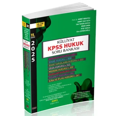 KÜLLİYAT KPSS Hukuk Soru Bankası 11.BASKI