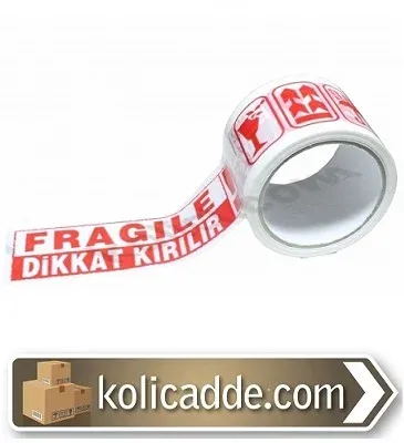 Kırılır Yazılı Bant 7 cm. En 40 Mt. Boy