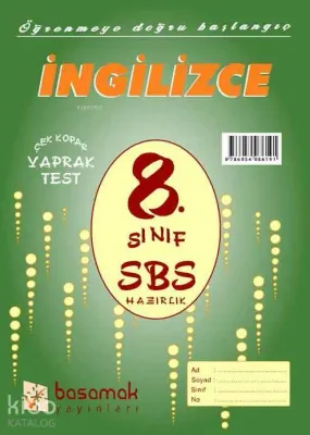 8. Sınıf İngilizce Yaprak Test Kitapçığı