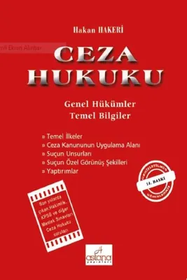 Ceza Hukuku %10 indirimli Hakan Hakeri