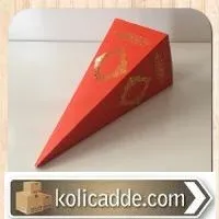 Mevlüt Şekeri Kutusu Altın Desenli 6x6x15.5 cm