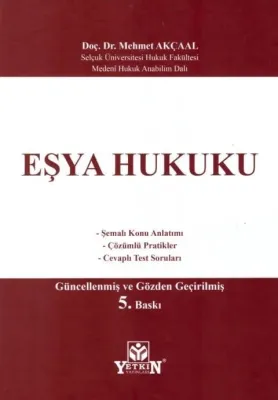 Eşya Hukuku 5.BASKI