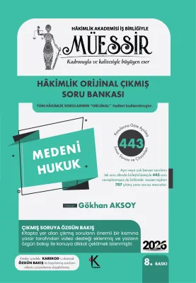 MÜESSİR Medeni Hukuk Soru Bankası Gökhan Aksoy