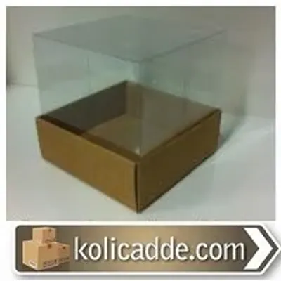 Kraft Kutu Asetat Kapaklı 10x10x12 cm