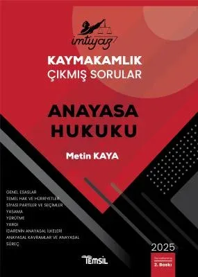 İMTİYAZ Kaymakamlık Çıkmış Sorular Anayasa Hukuku 2.BASKI Metin Kaya