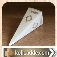 Mevlüt Şekeri Kutusu Altın Desenli 6x6x15.5 cm
