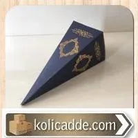 Mevlüt Şekeri Kutusu Altın Desenli 6x6x15.5 cm