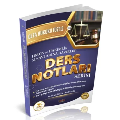 HUKAL HMGS-HAKİMLİK Ceza Hukuku Özel Hükümler Ders Notları