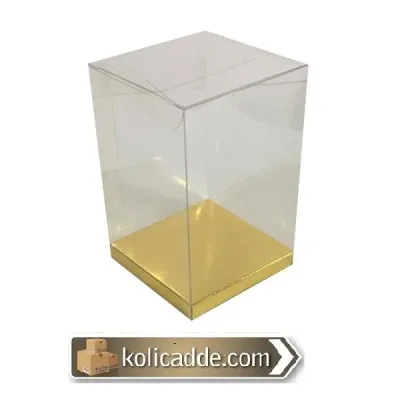 Altı Gold İç Yükseltici Karton Üstü Asetat Kutu 10x10x14 cm