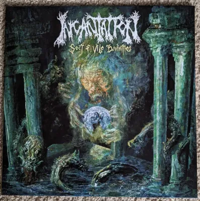 Incantation – Sect Of Vile Divinities (White With Evergreen, Mustard Yellow And Halloween Orange Splatter Vinyl) LP