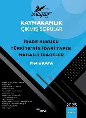 İMTİYAZ Kaymakamlık Çıkmış Sorular İdare Hukuku - Türkiye'nin İdari Ya
