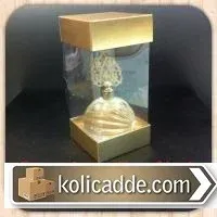 Altı Üstü Gold Karton Kapaklı Asetat Kutu 6x6x15,5cm