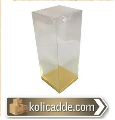 Altı Gold Ic Yükseltici Karton Üstü Asetat Kutu 5x5x20 cm