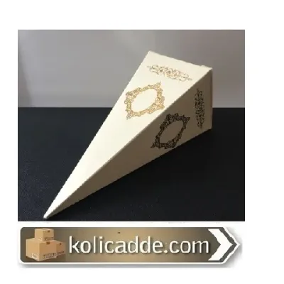 Mevlüt Şekeri Kutusu Gold Desenli 6x6x15.5 cm