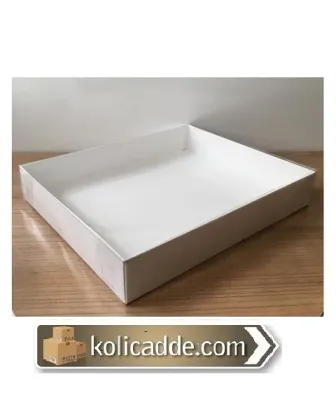 Büyük Beyaz Asetat Kutu 25x30x5 cm