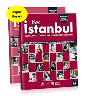 Yeni İstanbul - Uluslararası Öğrenciler İçin Türkçe Ders Kitabı Seti A1 - Kapak Kısmı ve Sayfa Kenarları Hasarlı