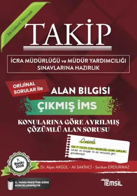 TAKİP İcra Müdürlüğü Çıkmış Soru Bankası Sertkan Erdurmaz